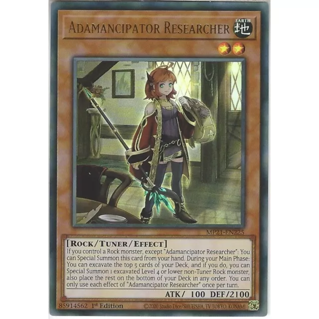 Adamancipator Researcher Yu-Gi-Oh! MP21-EN225 1st Ultra Rare