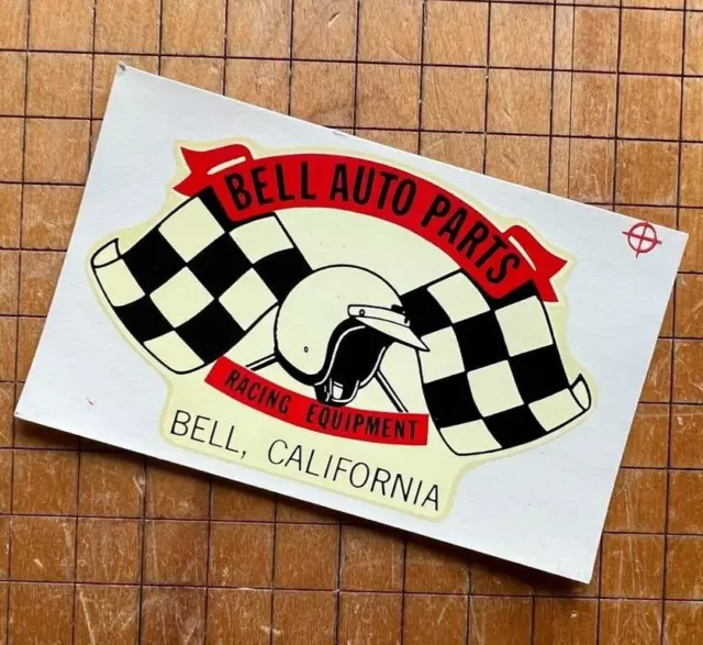 ORIGINAL Vintage BELL AUTO water DECAL Hot Rod Drag RAcing Speed Parts old nhra