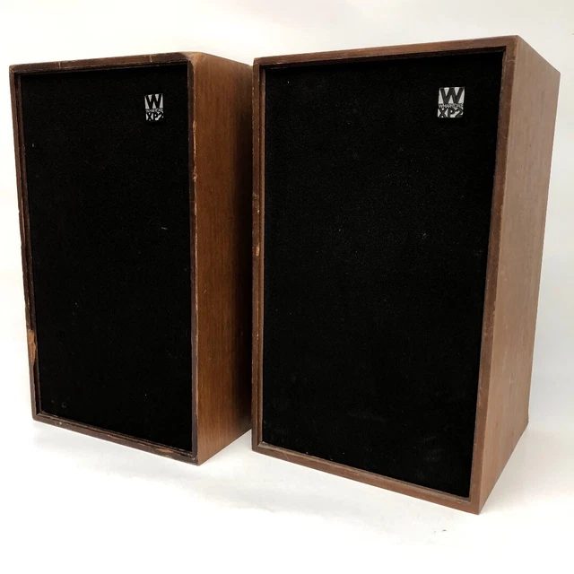 WHARFEDALE SHELTON XP2 Speakers Pair HiFi Two Way Teak Bookshelf