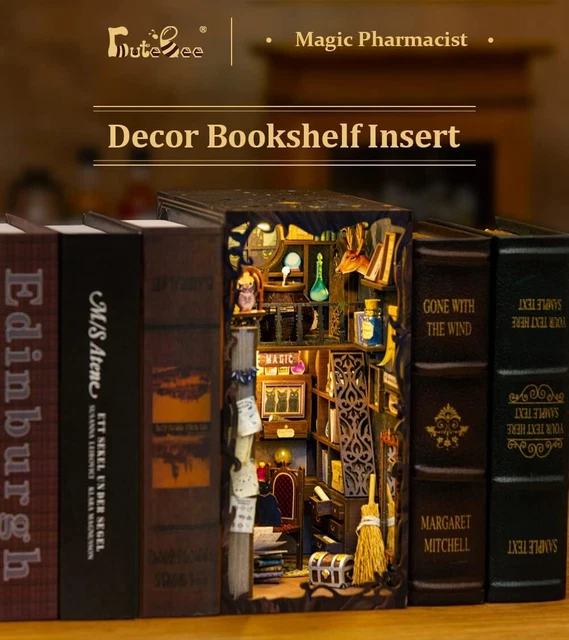 CUTEBEE DIY BOOK Nook Kit DIY Miniature Dolls House Kit with