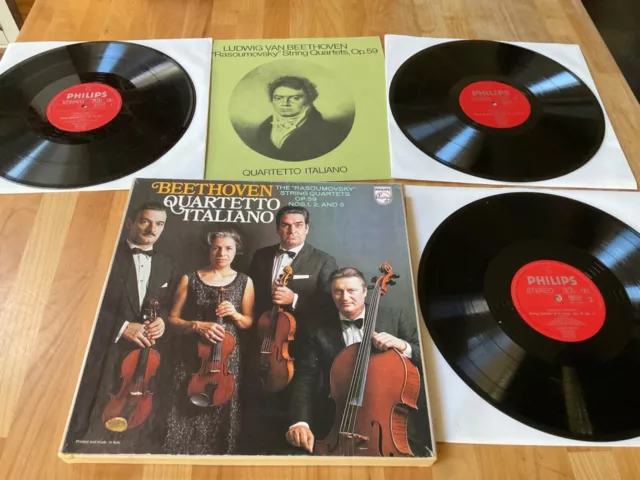 Beethoven quartetto Italiano string quartets 3LP box set Philips Ex+