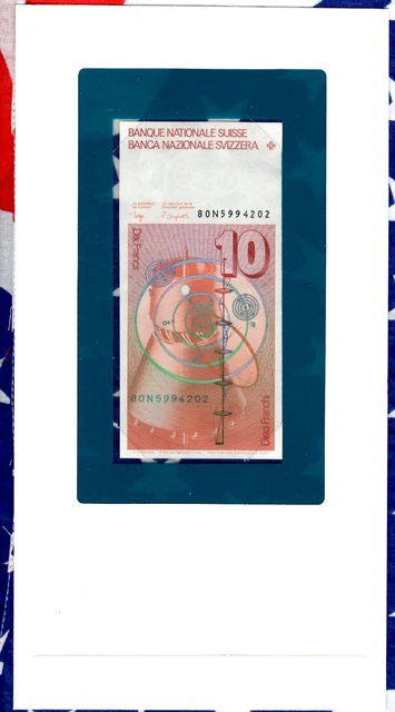 Banknotes of All Nations Switzerland 10 Franken 1980 B P-53b.3 UNC 80H5994202