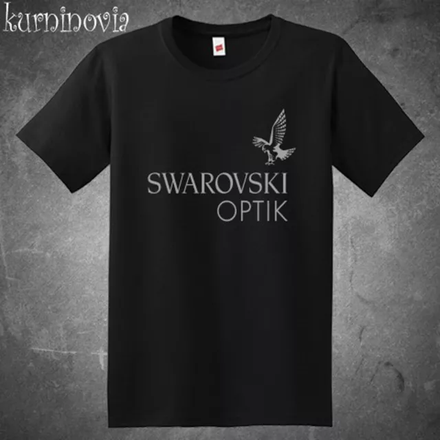 Swarovski Optik Guns Firearms Logo Men's Black T-Shirt Size S to 5XL