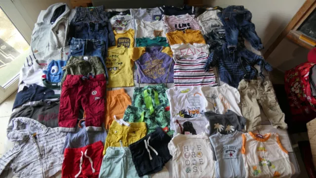 Lot vêtements bébé garçon 6 mois très bon état général t-shirt, pantalon...