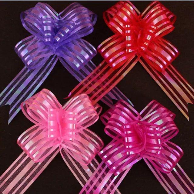 Pull Bows Sheer With Metallic Stripes 50mm Gift w'EL