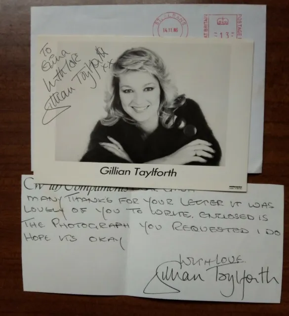 GILLIAN TAYLFORTH *Kathy Beale* EASTENDERS HAND SIGNED PHOTO AUTOGRAPH Letter ++