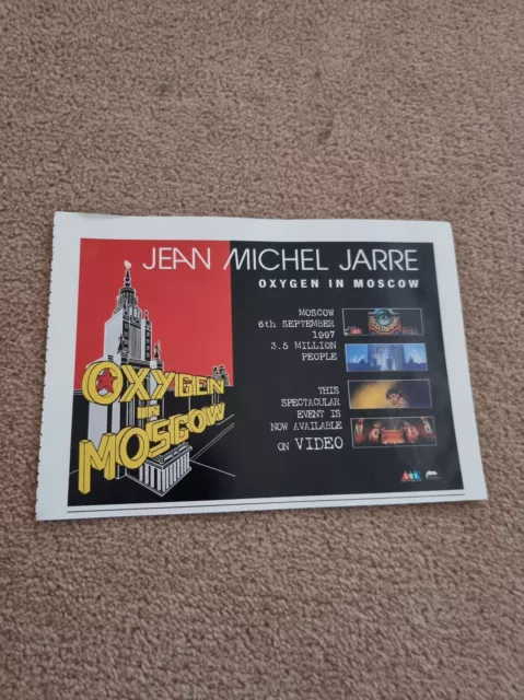(Tnewm102) Advert 5X8" Jean Michel Jarre : 'Oxygen In Moscow'