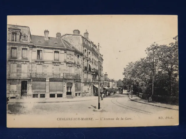 WWI Litho PC Chalons Sur Marne Pharmacy Building