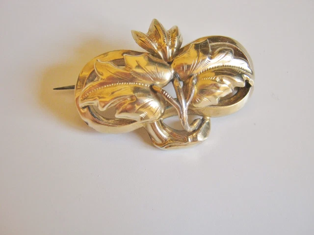 Broche Ancienne Plaquée Or - Vintage French, Pièce Rare, Idéale Collection Ou Cadeau