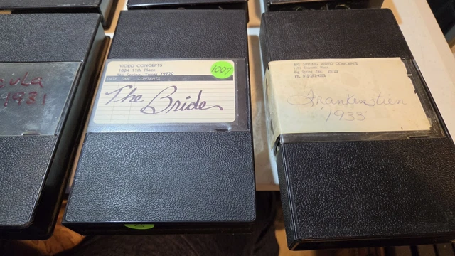 Click Cleaners HORROR VHS SCI-FI Movie Lot Original Ex-Rental Clamshells Tested Clean ...