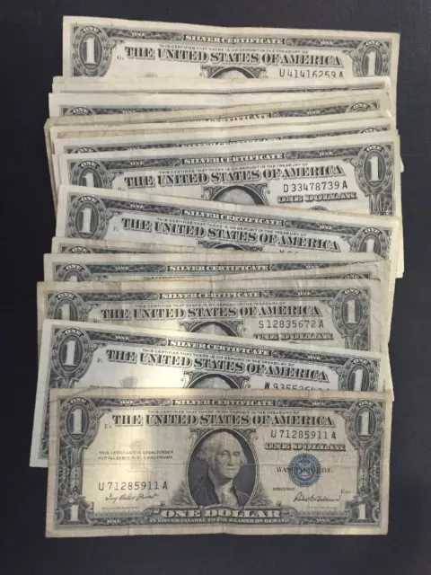 1957B One Dollar ($1) Bill Clean Circulated Silver Certificate Blue Seal 1 NOTE 3