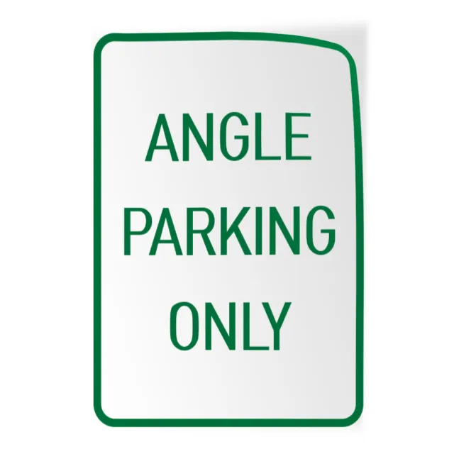 Vertical Vinyl Stickers Angle Parking Only Parking Parking Safety Sign Label