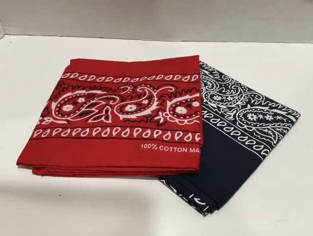 Bandana Handkerchief Set Of 2 - Red & Blue RN 13960