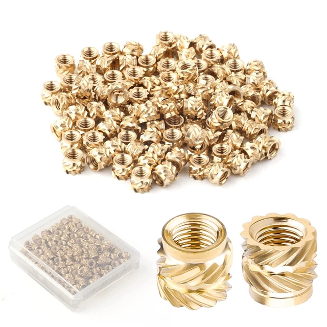 100pz Dadi in Ottone per Stampa 3D, M3x4x5mm Inserti Filettati M3 Dado Z