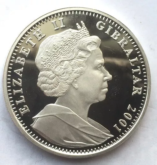 Gibraltar 2001 Queen Victoria Coronation Crown Silver Coin,Proof 2