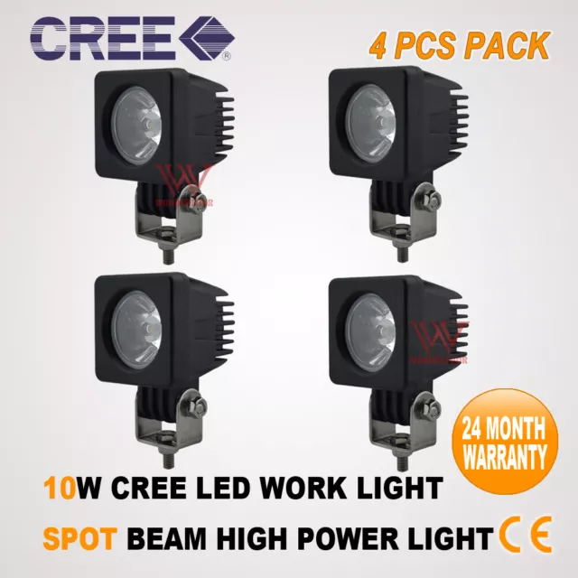 4 x 10W CREE LED SPOT OFFROAD DRL DRIVING FLOOD REVERSE WORK LIGHT BAR WD-18W