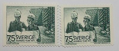 Sweden Stamps Scott 1110-1111-Color Green-1975 International Women's Rear-M/Nh