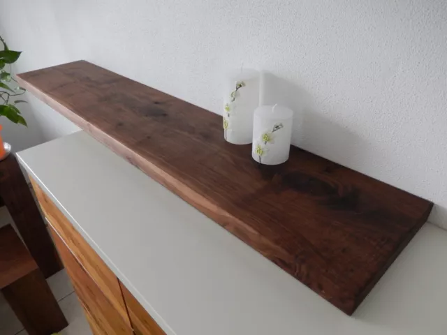 Wandboard Nussbaum Massiv Holz Board Regal Steckboard Regalbrett NEU au. auf Maß