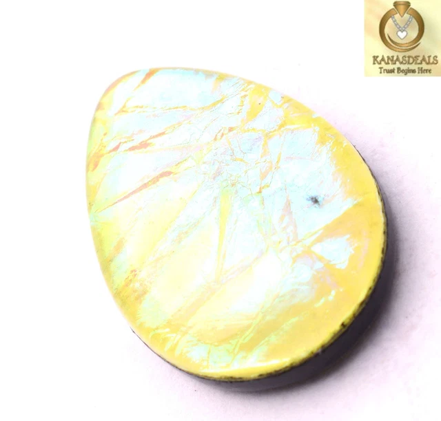 23.1 Cts Dichroic Glass Cabochon Brilliant Loose Gemstone 25*15 mm CTS-99261