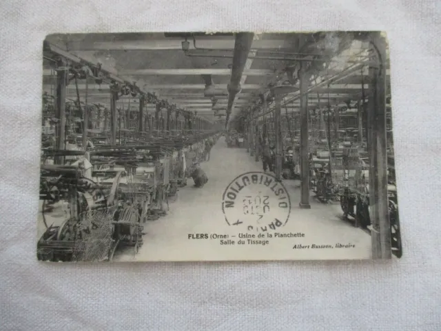 Cpa Orne 61 Flers Planchette Factory Weaving Room