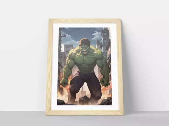 Incredible Hulk DC Avengers Superhero Wall Poster Print A4 - Frame NOT included