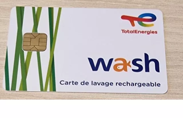 Carte TOTAL WASH 34 euros / carte de lavage Total