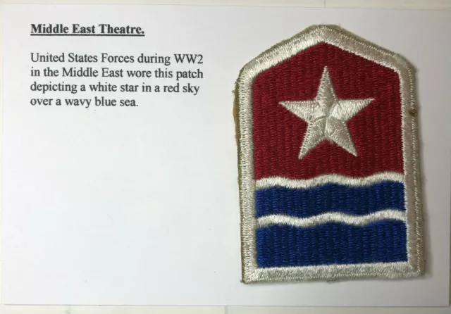 US Army Middle East Theatre Cloth Badge Patch