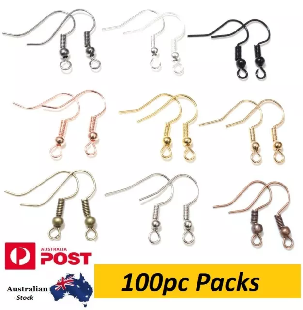 100pc Surgical Grade Earring Hooks For Ears Jewellery 20x18mm