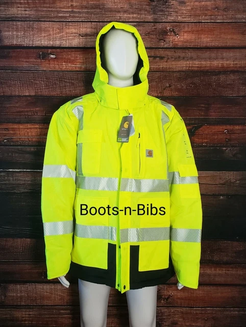 NEW CARHARTT HIGH Visibility Class 3 Waterproof Jacket size Med
