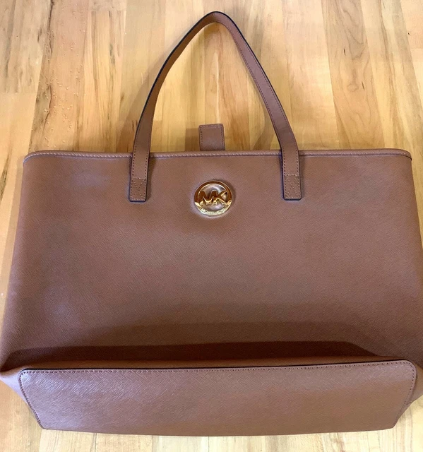 NWOT Michael Kors Acorn Jet Set Travel Saffiano North/South Tote - Large