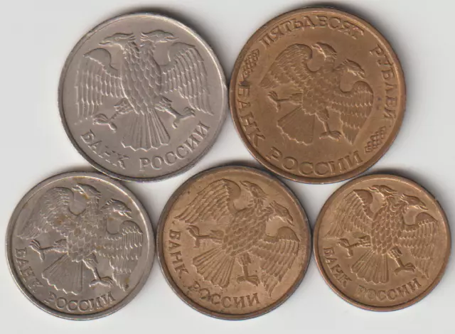 5 different world coins from RUSSIAN FEDERATION