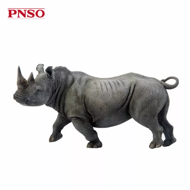 PNSO White Rhino Rhinoceros wildlife scientific art realistic large model figure