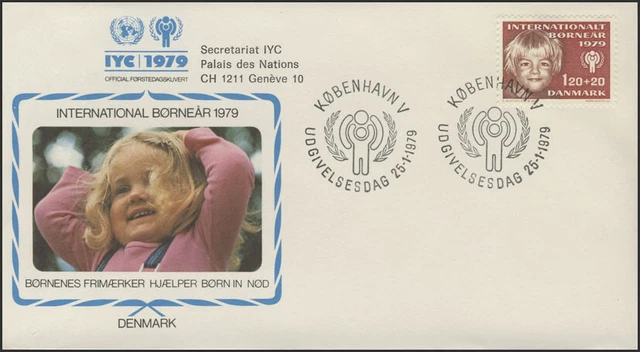 Denmark: Girls Head, 1 Value on Jewelry FDC