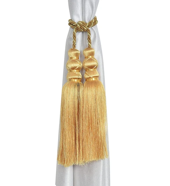 Beautiful Tassel Rope Curtain Holders TieBacks for Home decor Copper Set of 6