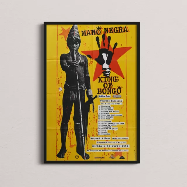 Original Vintage Poster / Mano Negra - "King Of Bongo" tour  - 1991
