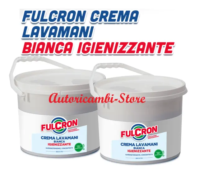 2Pz Fulcron 4L Crema Lavamani Bianca Igienizzante Professionale Superdetergente