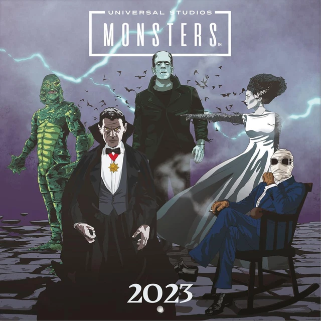 CALENDARIO 2023 Universal Studios Monsters EUR 12,95 PicClick IT