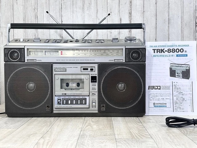 HITACHI TRK-8800 PERDISCO Stereo Boombox Radio Cassette Serviced