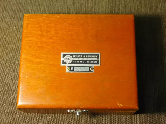 Vintage Schaar & Co Scale Weights In Wood Box