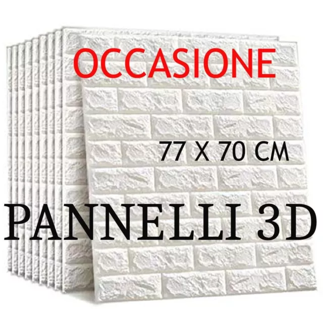 9 Pannelli Parete Adesivi Muro 3D Piastrelle 5 Mm Bordo Bianco Fonoassorbente