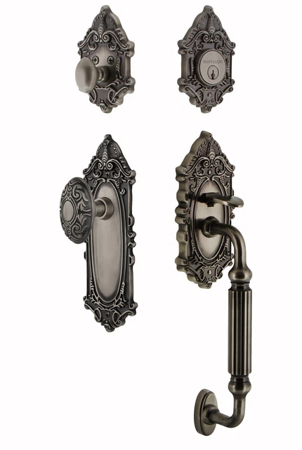 Nostalgic Warehouse VICVIC_ESET_234_FG Victorian Solid Brass - Grey