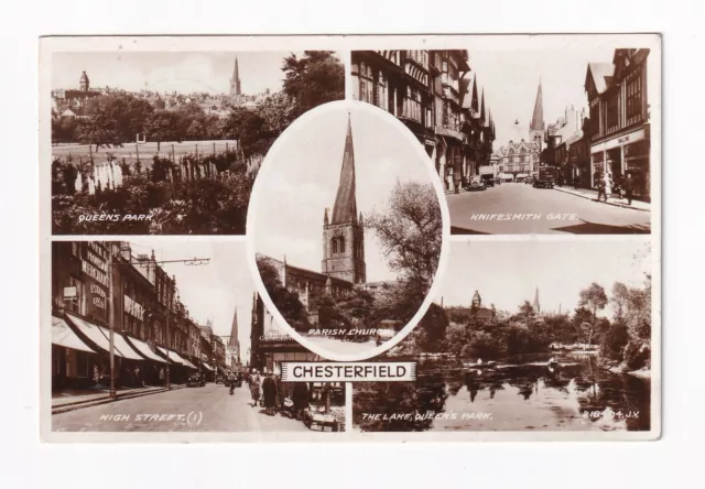 Real Photo Multi-view Postcard, Chesterfield