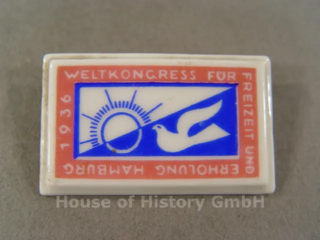 54204, Abzeichen "Weltkongress für Freizeit und Erholung Hamburg 1936"