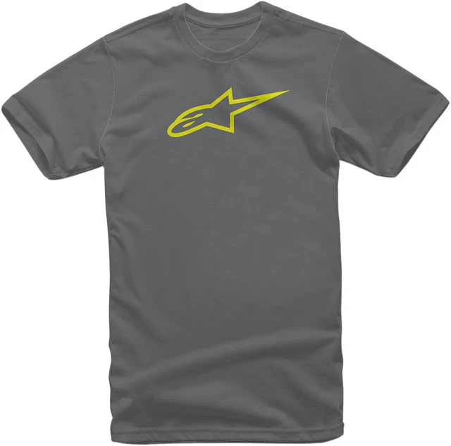 Alpinestars Ageless T-Shirt - 1032720301855L Charcoal/Hi-Viz Yellow X-Large