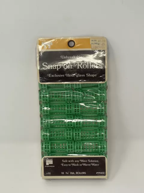 ¡Rodillos de cabello vintage! Snap On! ¡Marca Tip Top! ¡Plástico irrompible! ¡Artículo único!