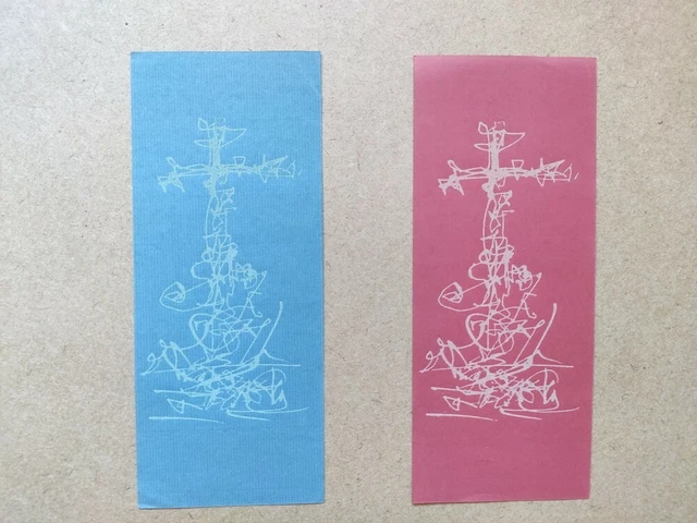Dali, S. Dos Litografías Originales Fosforescentes. Papel Archivo. Rareza. 