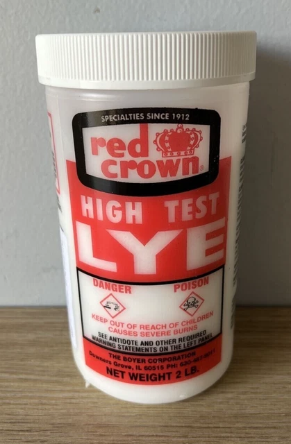 *Lote de 2*~Lejía de alta prueba corona roja para hacer jabón artesanal 2 libras.