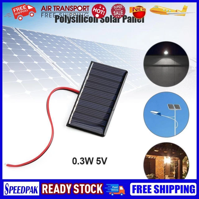 Panneau Solaire 3W 5V – Chargeur De Téléphone Ou Power Bank – 100x100mm – époxy – Léger 40g