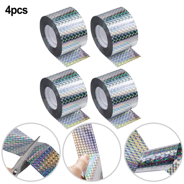 PREMIUM REFLECTIVE BIRD Deterrent Tape for Effective Pigeon Scare 2x