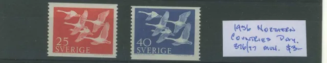 Sweden 1956 Northern Countries Set 376/78 MNH